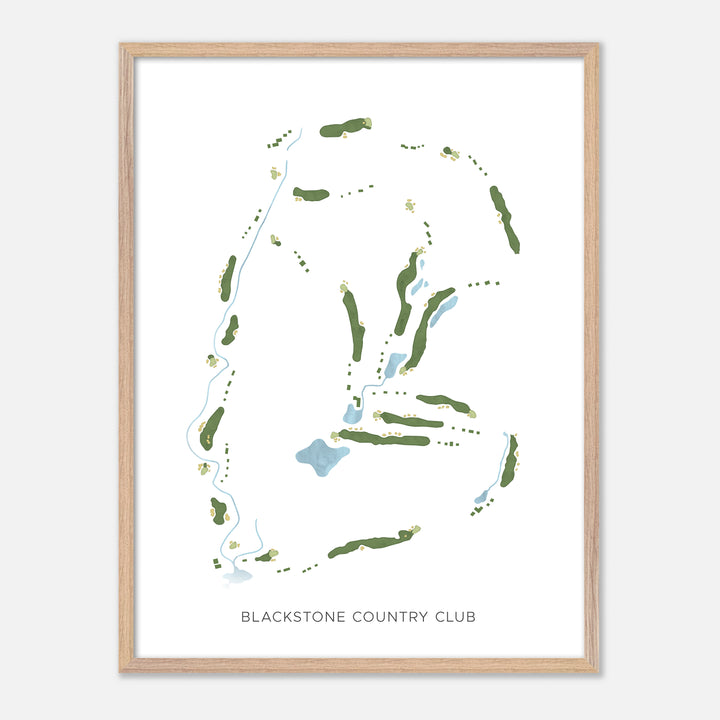Print of Blackstone Country Club Modern Map