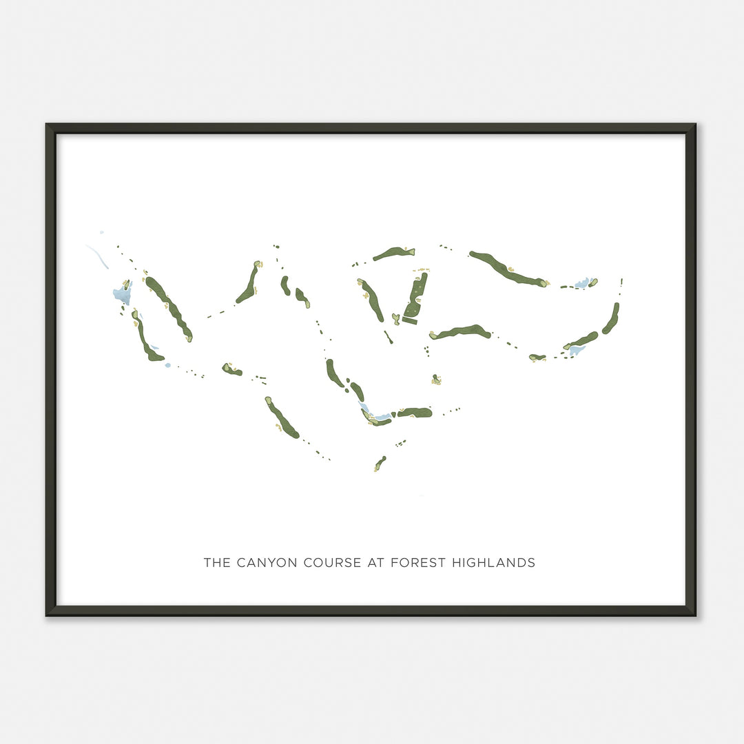 Print of The Canyon Course At Forest Highlands Modern Map