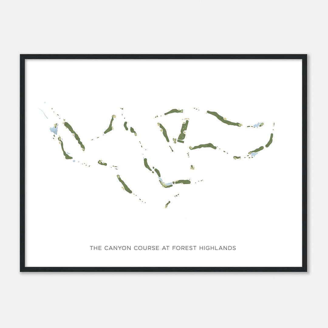 Print of The Canyon Course At Forest Highlands Modern Map