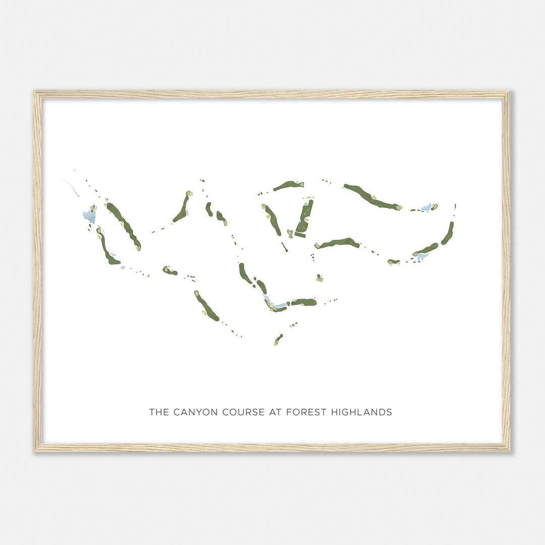 Print of The Canyon Course At Forest Highlands Modern Map