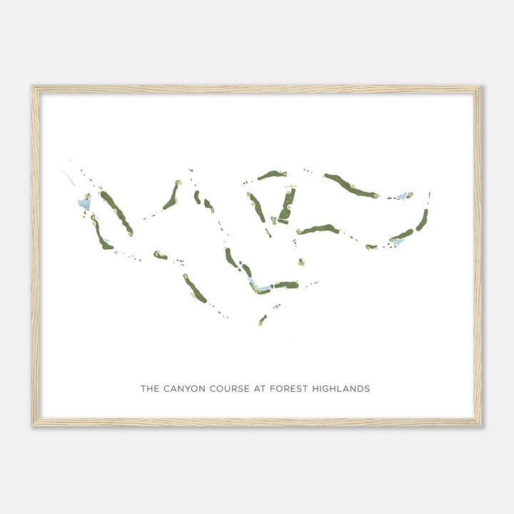 Print of The Canyon Course At Forest Highlands Modern Map