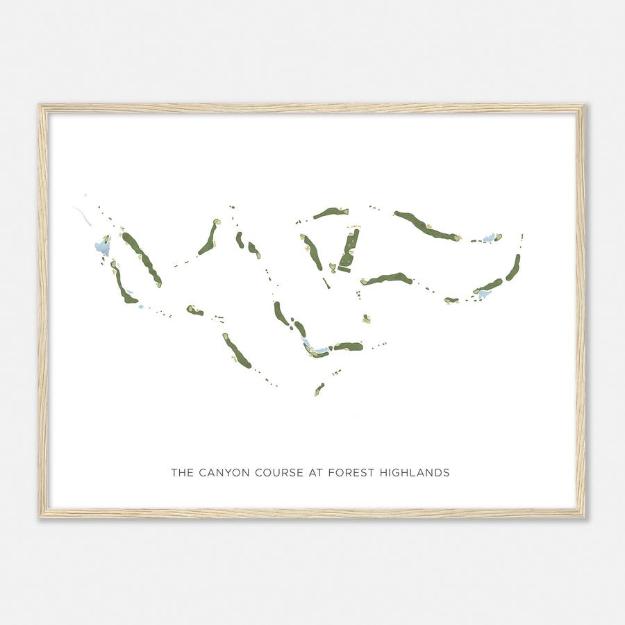 Print of The Canyon Course At Forest Highlands Modern Map