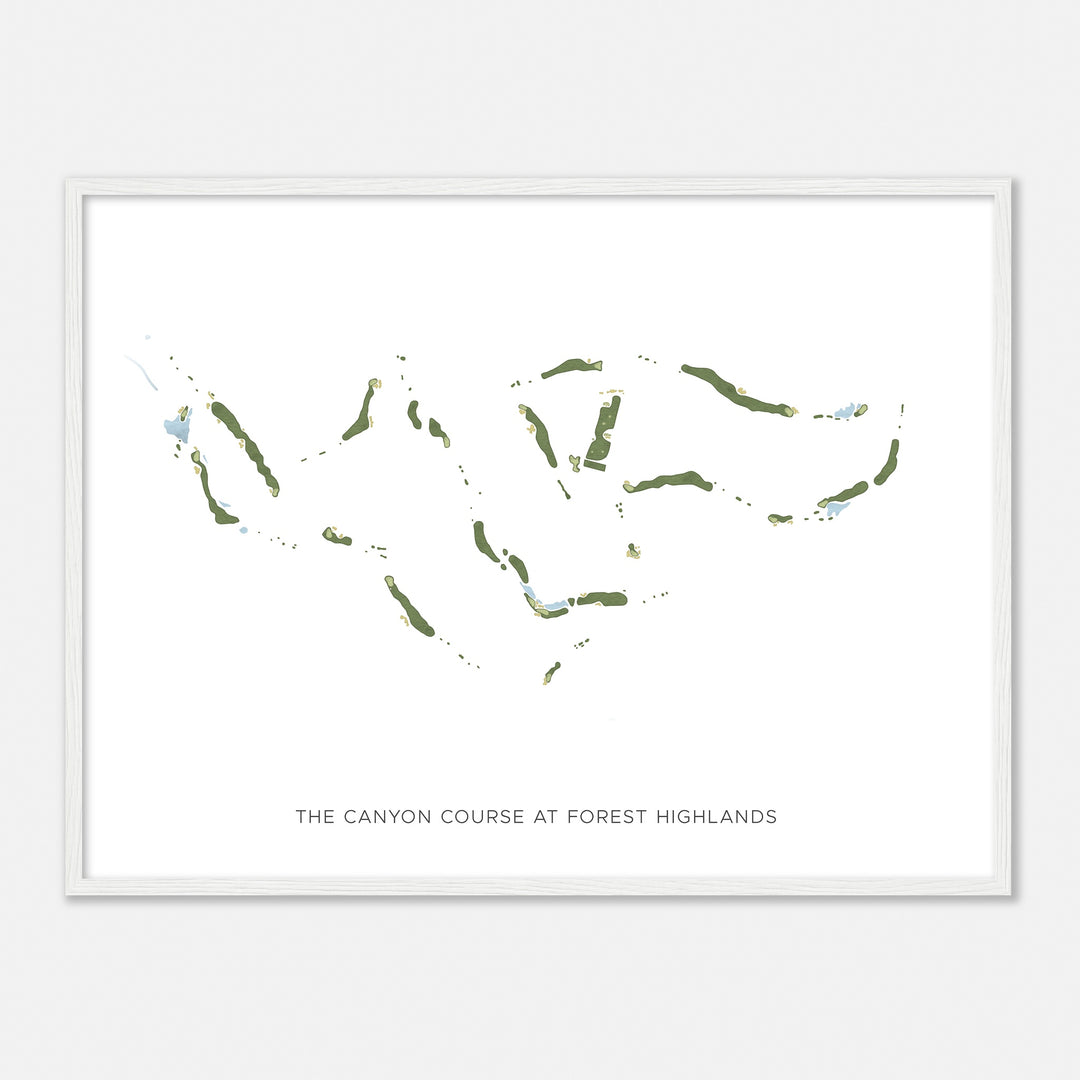 Print of The Canyon Course At Forest Highlands Modern Map