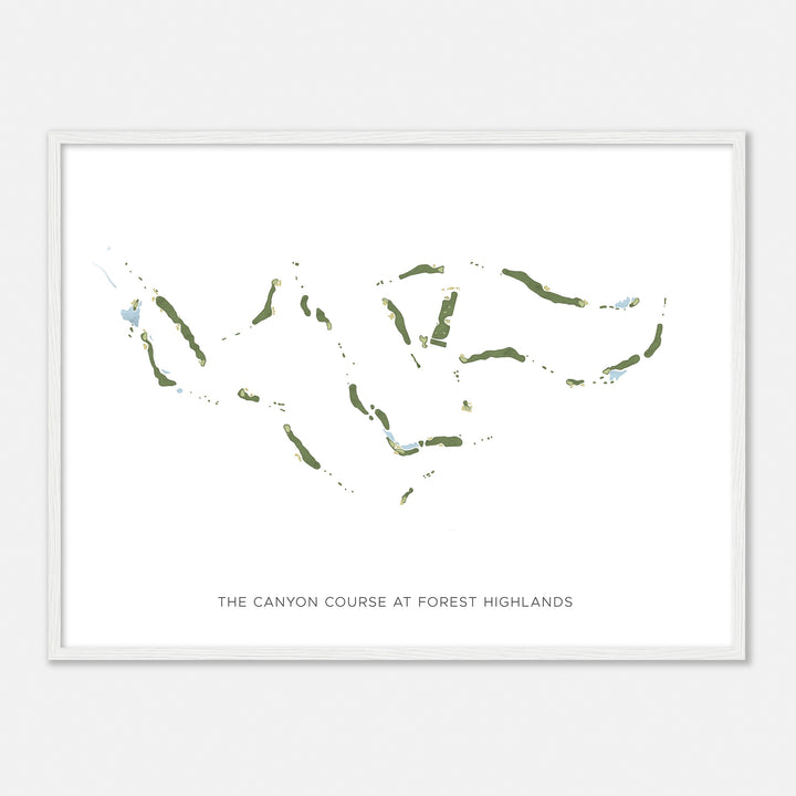 Print of The Canyon Course At Forest Highlands Modern Map