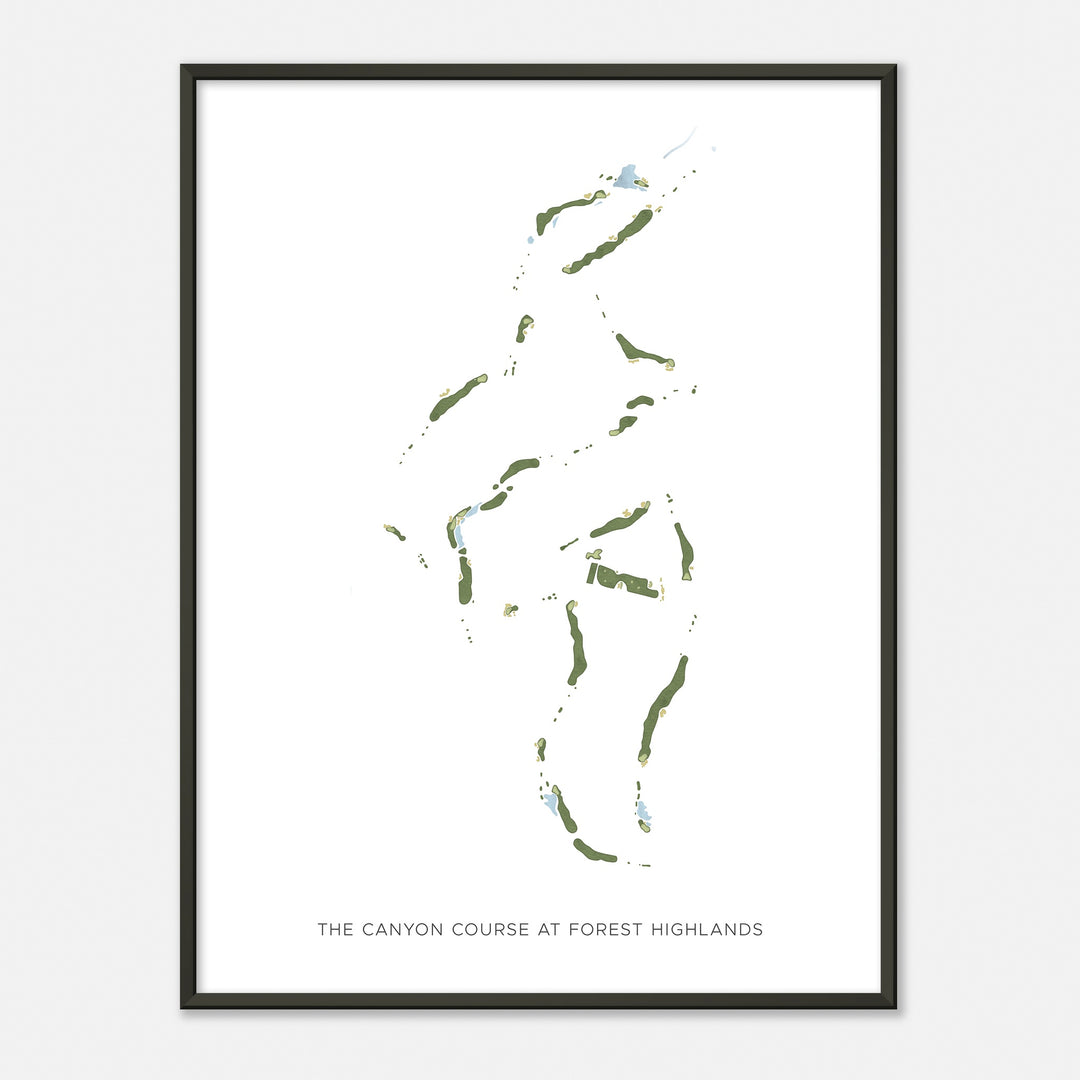 Print of The Canyon Course At Forest Highlands Modern Map