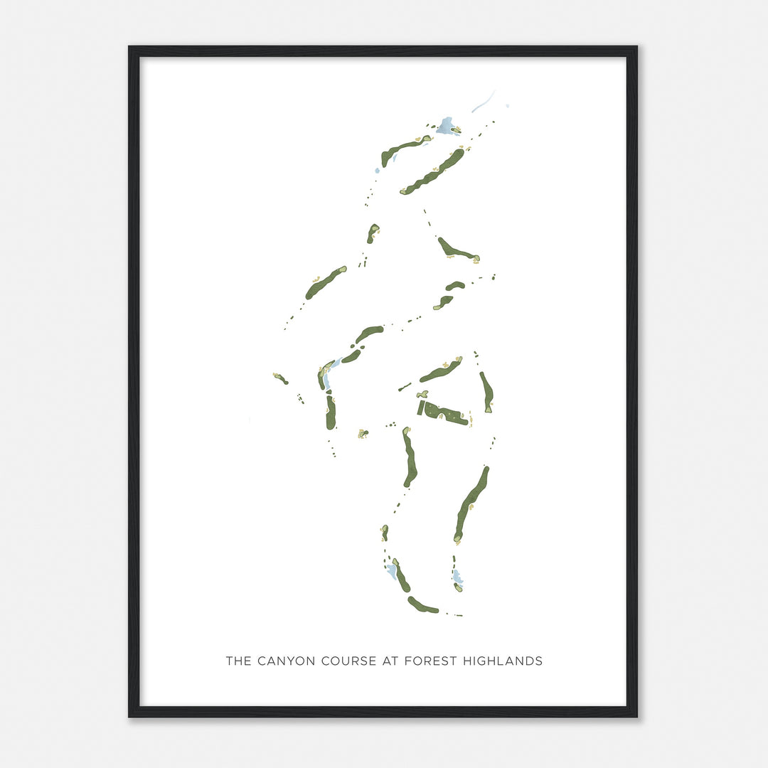 Print of The Canyon Course At Forest Highlands Modern Map