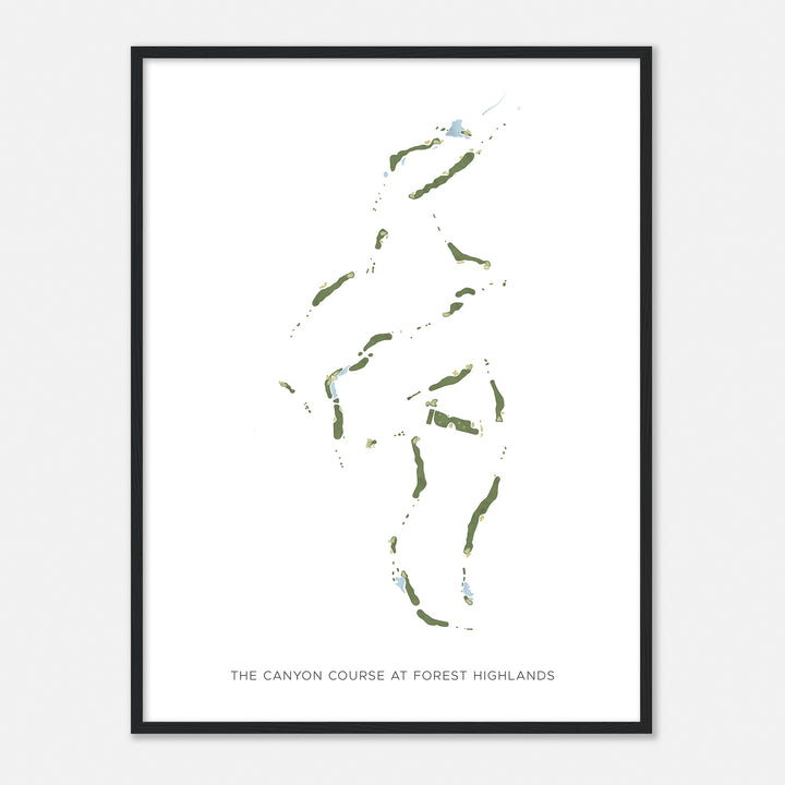 Print of The Canyon Course At Forest Highlands Modern Map