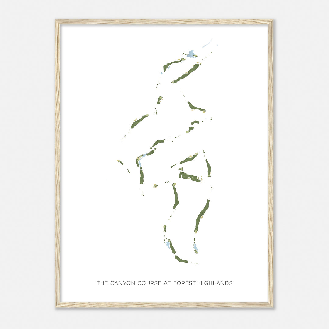 Print of The Canyon Course At Forest Highlands Modern Map