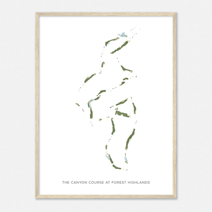 Print of The Canyon Course At Forest Highlands Modern Map