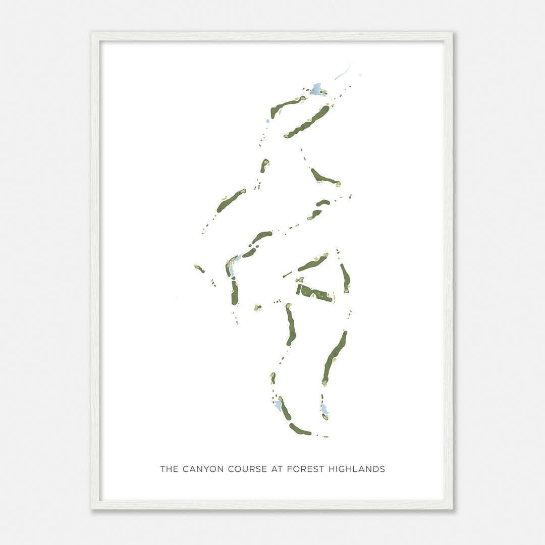 Print of The Canyon Course At Forest Highlands Modern Map