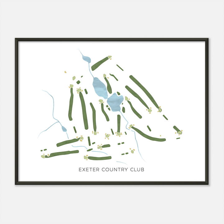 Print of Exeter Country Club Modern Map