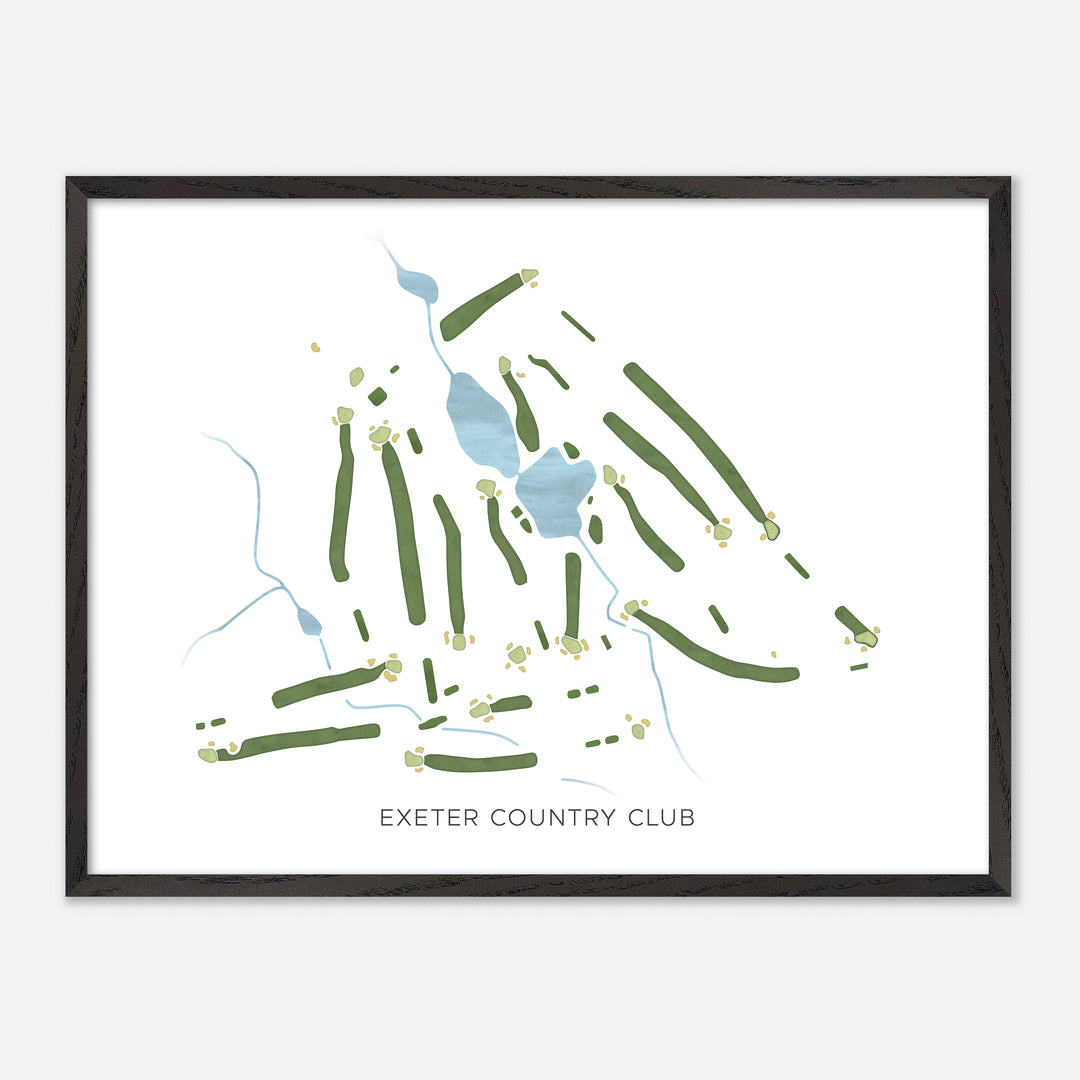 Print of Exeter Country Club Modern Map