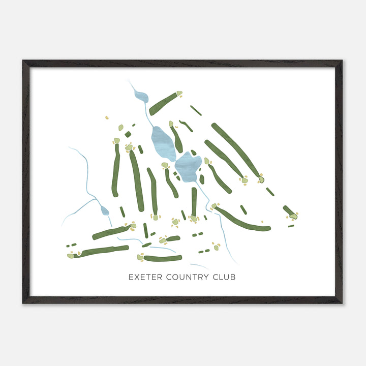 Print of Exeter Country Club Modern Map