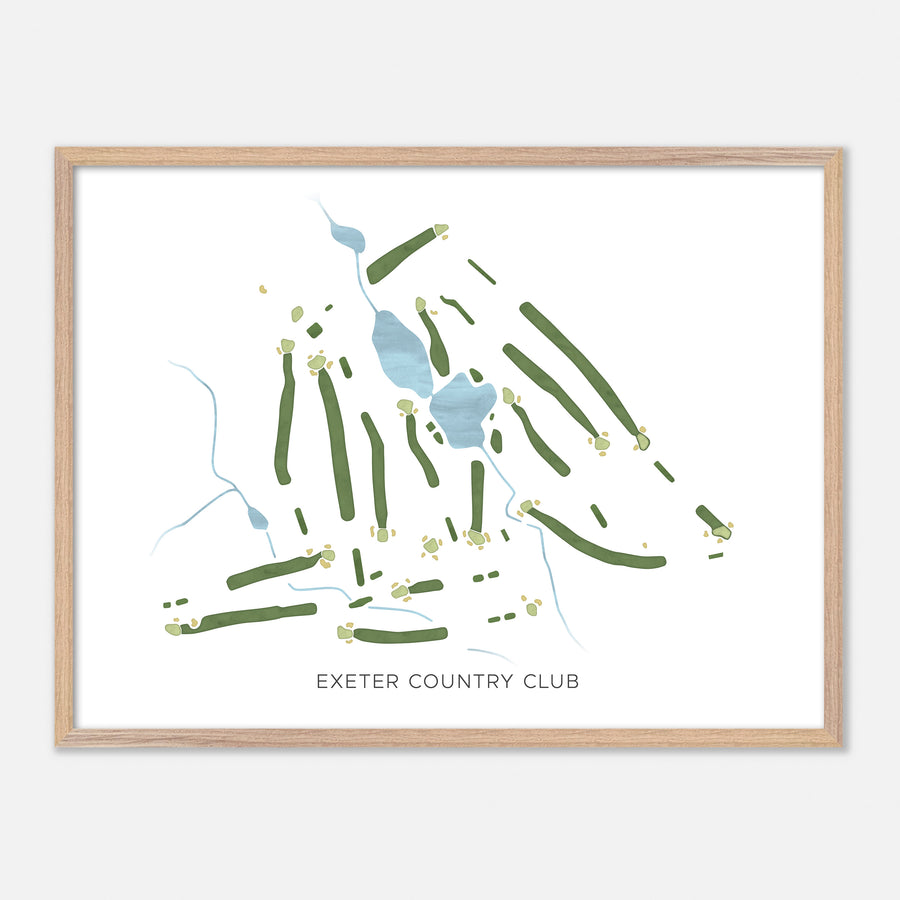 Print of Exeter Country Club Modern Map