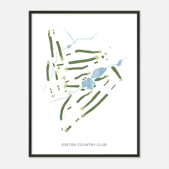Print of Exeter Country Club Modern Map