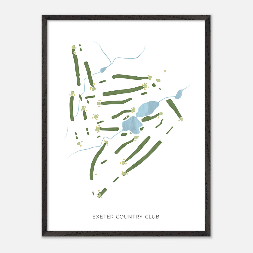 Print of Exeter Country Club Modern Map
