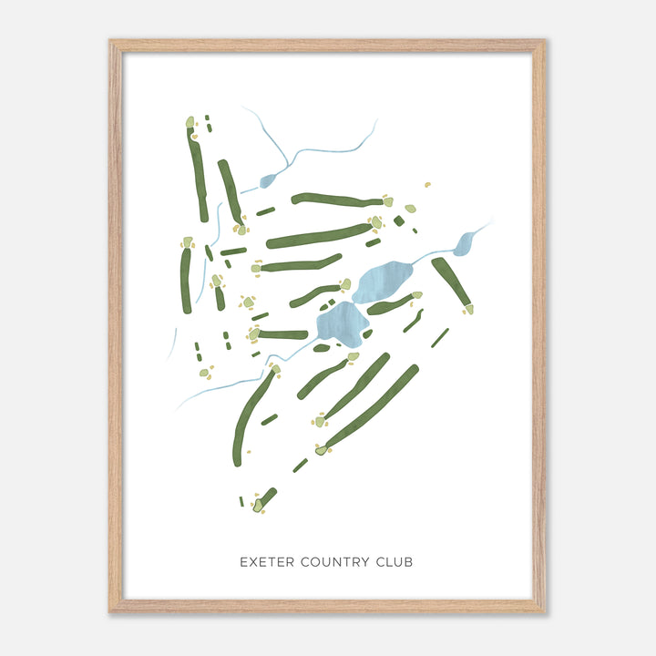 Print of Exeter Country Club Modern Map