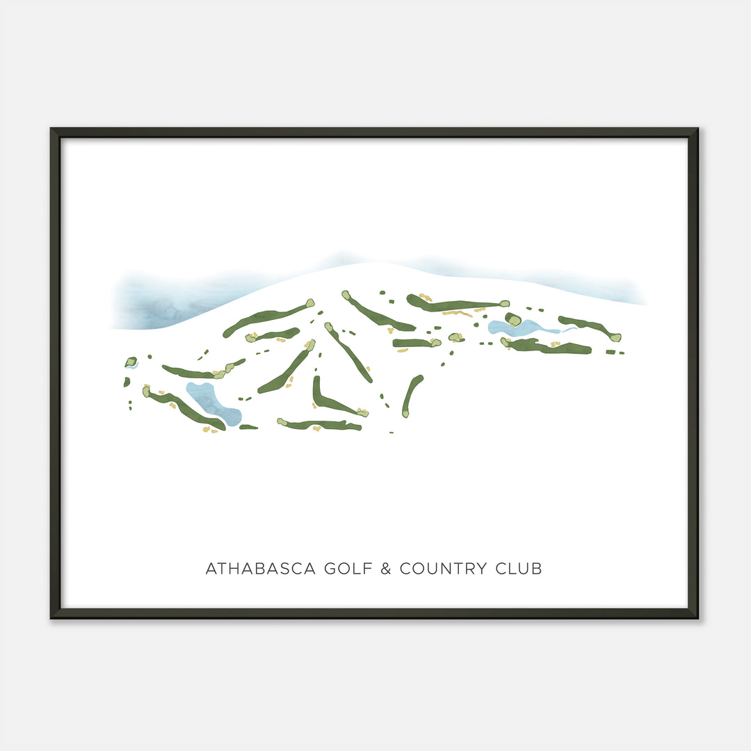 Print of Athabasca Golf & Country Club Modern Map