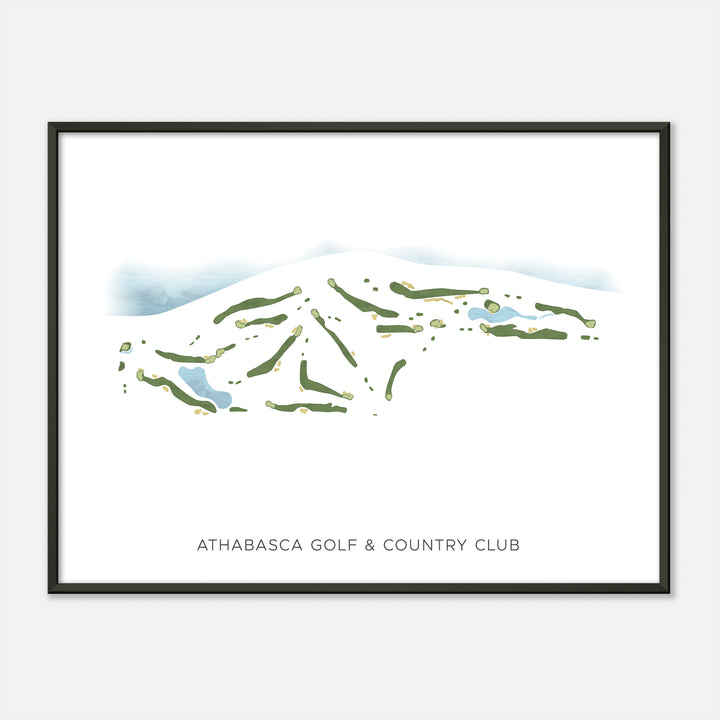 Print of Athabasca Golf & Country Club Modern Map