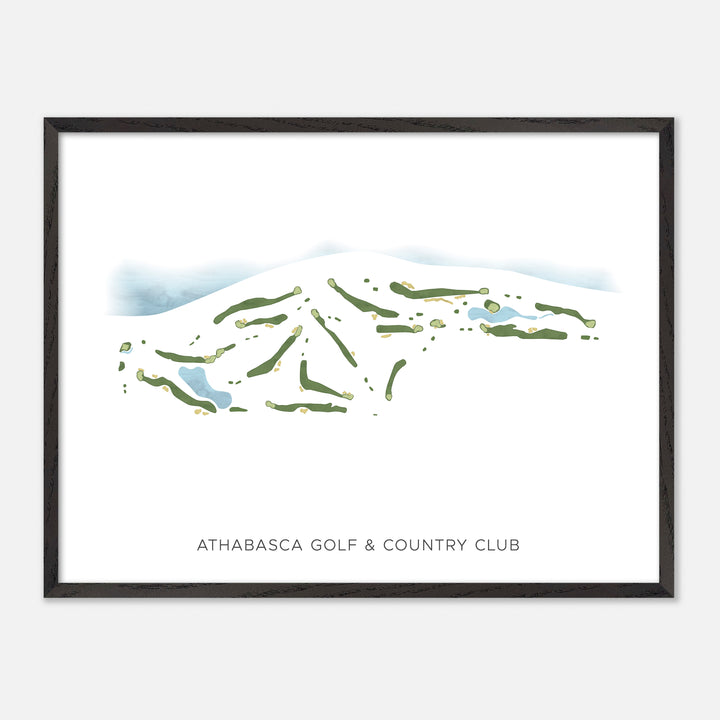 Print of Athabasca Golf & Country Club Modern Map
