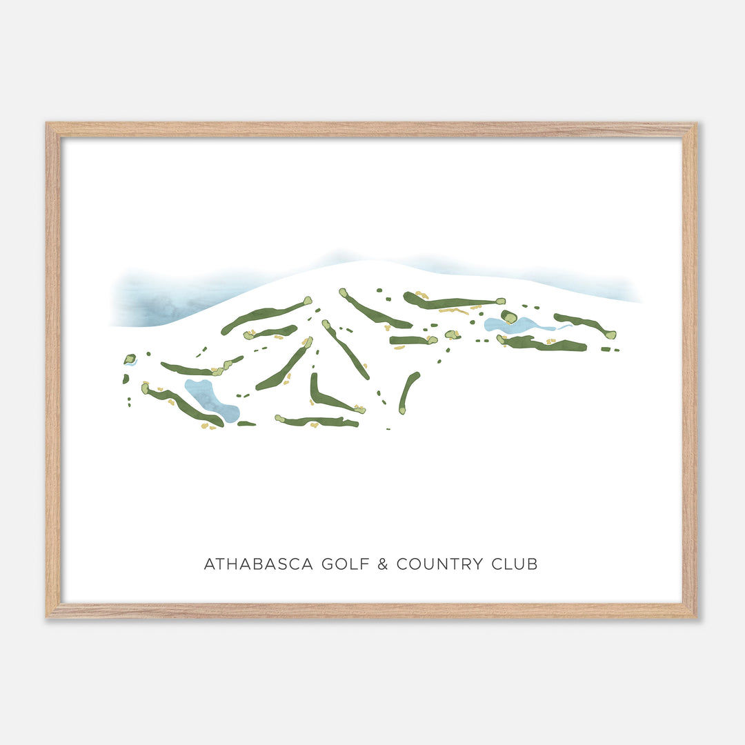 Print of Athabasca Golf & Country Club Modern Map