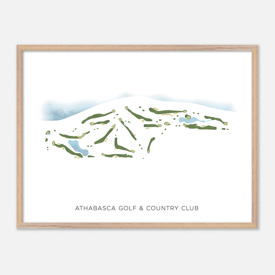 Print of Athabasca Golf & Country Club Modern Map