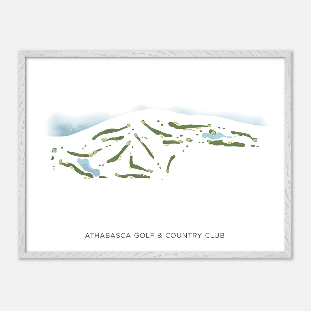 Print of Athabasca Golf & Country Club Modern Map