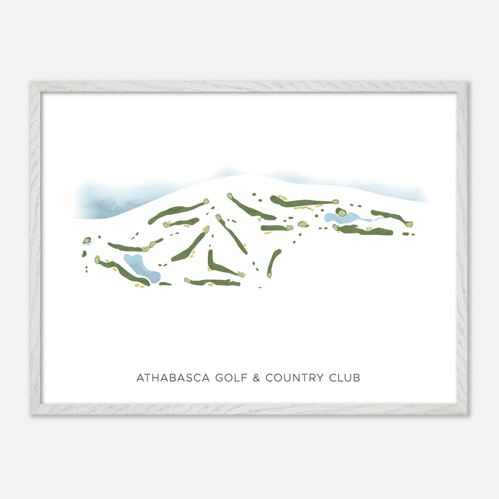 Print of Athabasca Golf & Country Club Modern Map