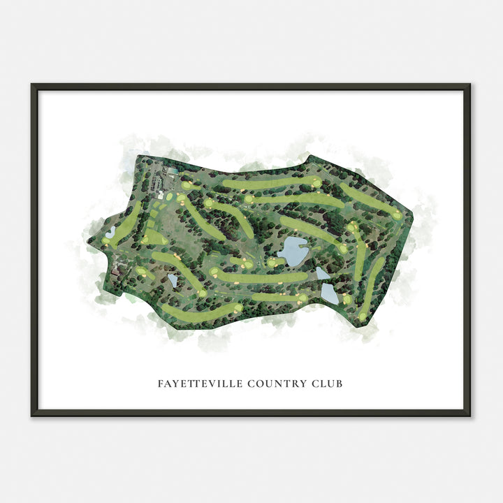 Print of Fayetteville Country Club Classic Map