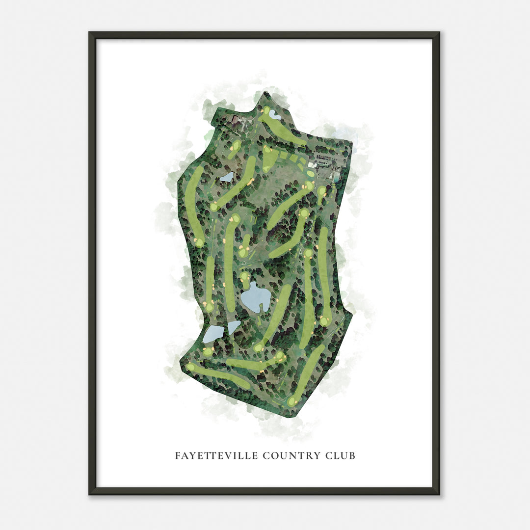 Print of Fayetteville Country Club Classic Map