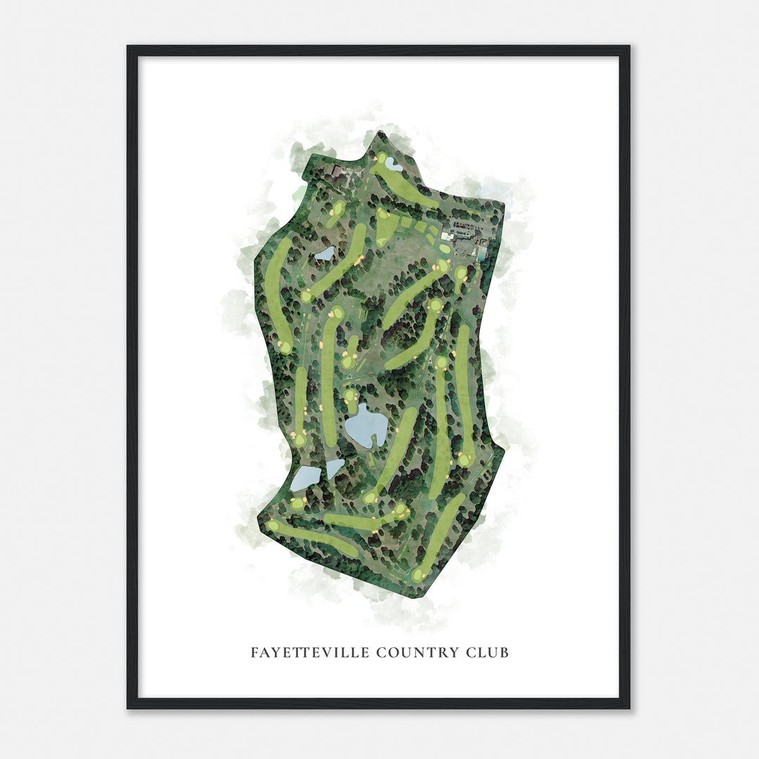 Print of Fayetteville Country Club Classic Map