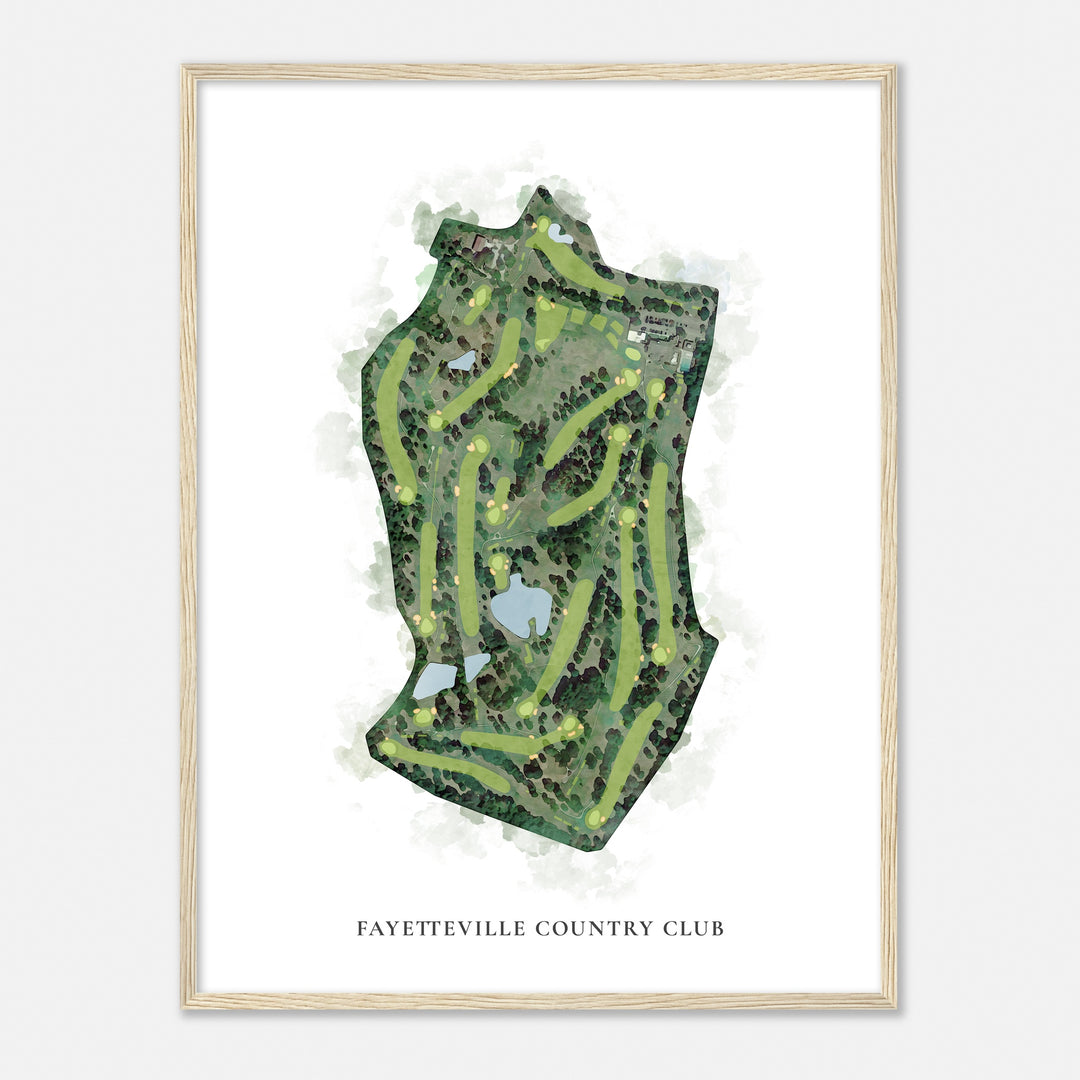 Print of Fayetteville Country Club Classic Map