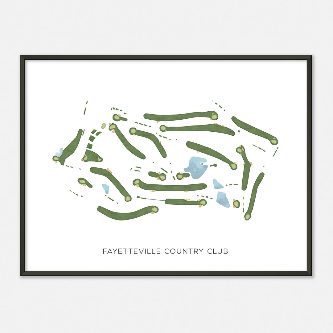 Print of Fayetteville Country Club Modern Map