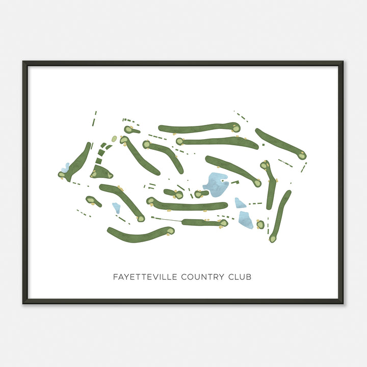 Print of Fayetteville Country Club Modern Map