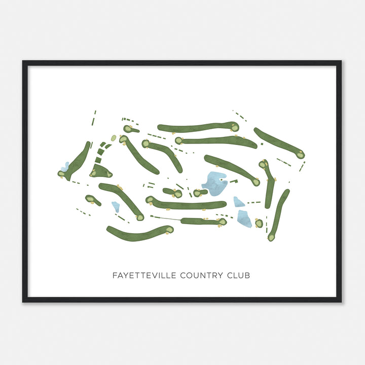 Print of Fayetteville Country Club Modern Map