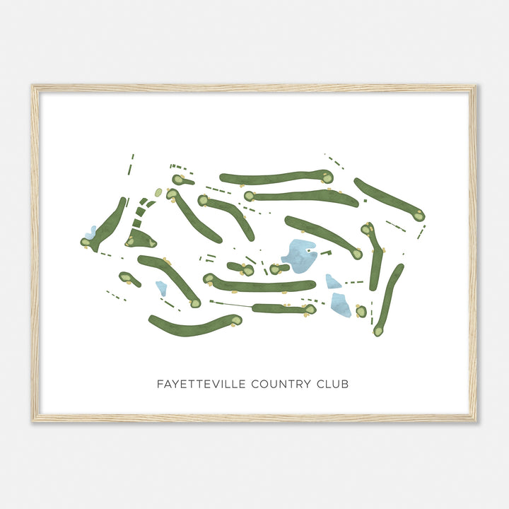 Print of Fayetteville Country Club Modern Map