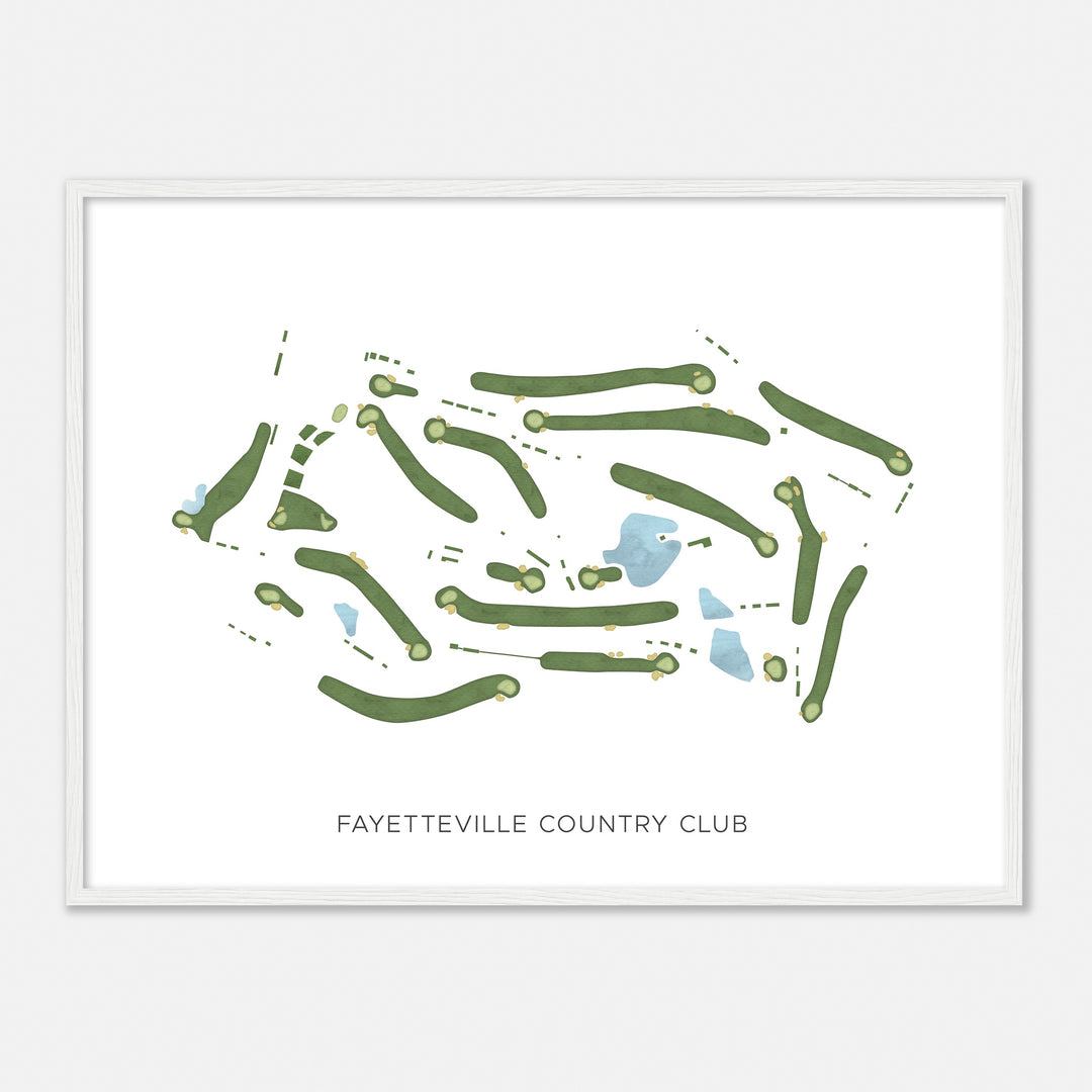 Print of Fayetteville Country Club Modern Map