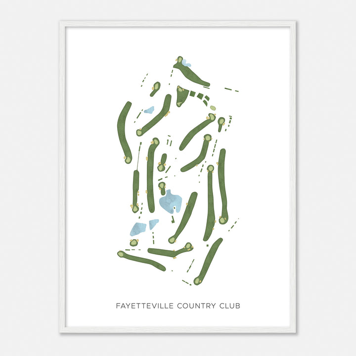 Print of Fayetteville Country Club Modern Map