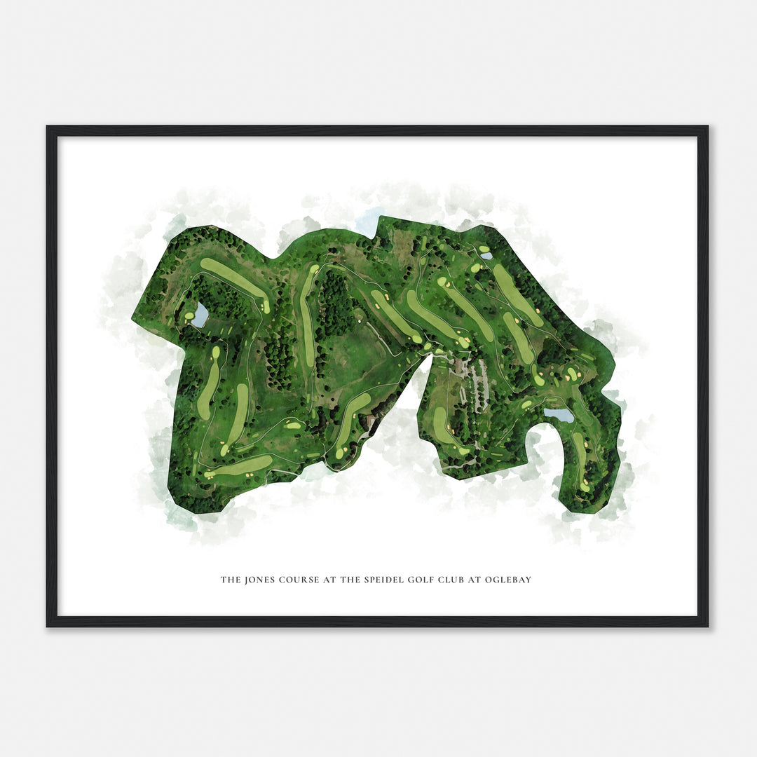 Print of The Jones Course At The Speidel Golf Club At Oglebay Classic Map