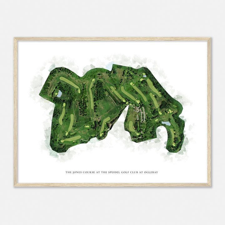 Print of The Jones Course At The Speidel Golf Club At Oglebay Classic Map