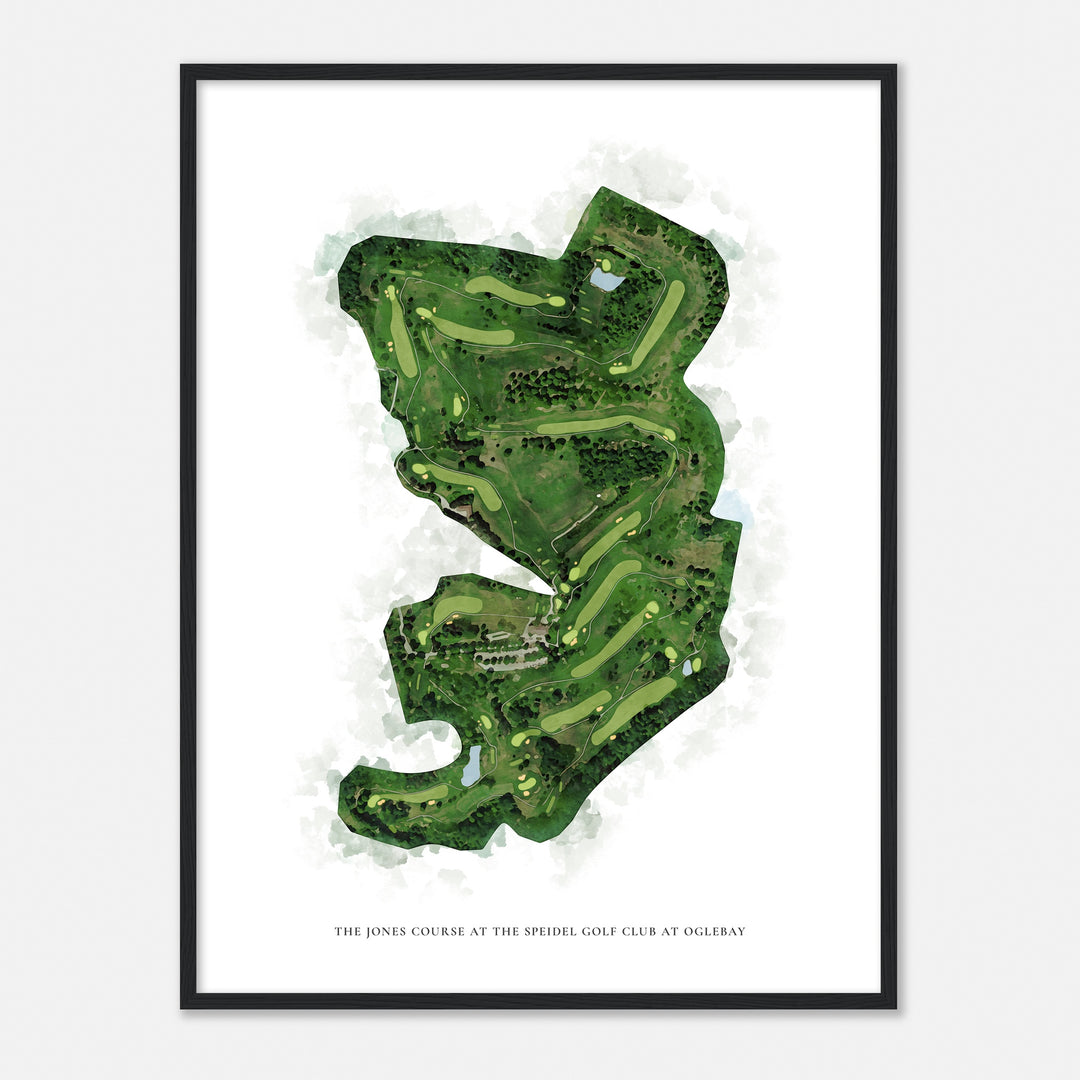 Print of The Jones Course At The Speidel Golf Club At Oglebay Classic Map