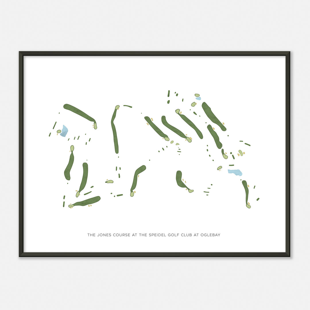 Print of The Jones Course At The Speidel Golf Club At Oglebay Modern Map