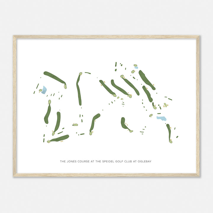 Print of The Jones Course At The Speidel Golf Club At Oglebay Modern Map