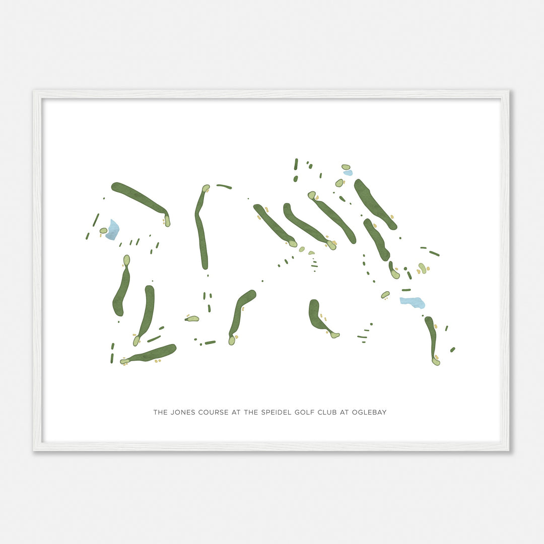 Print of The Jones Course At The Speidel Golf Club At Oglebay Modern Map