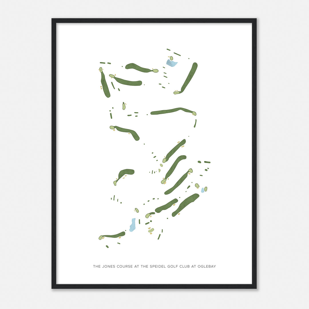 Print of The Jones Course At The Speidel Golf Club At Oglebay Modern Map