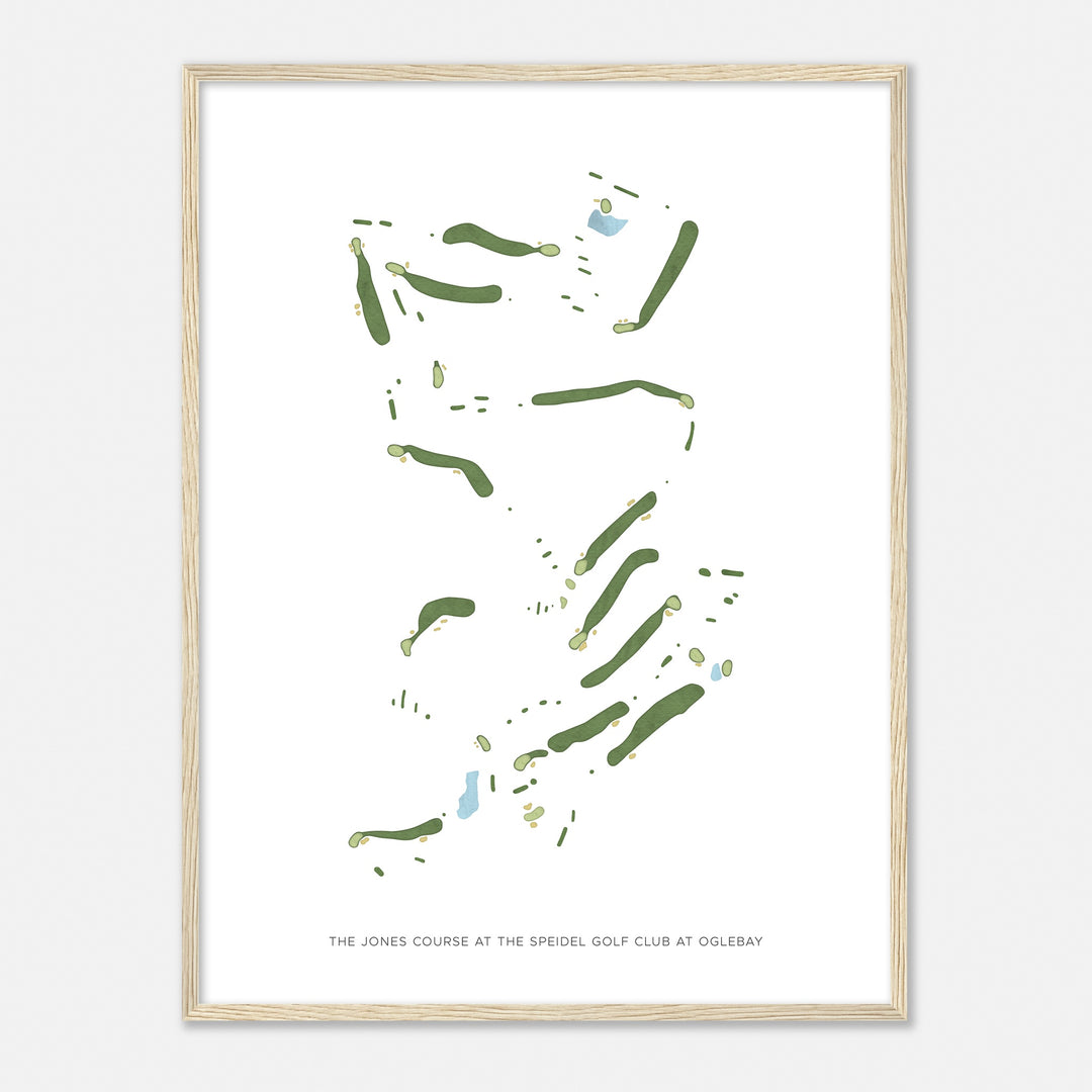 Print of The Jones Course At The Speidel Golf Club At Oglebay Modern Map