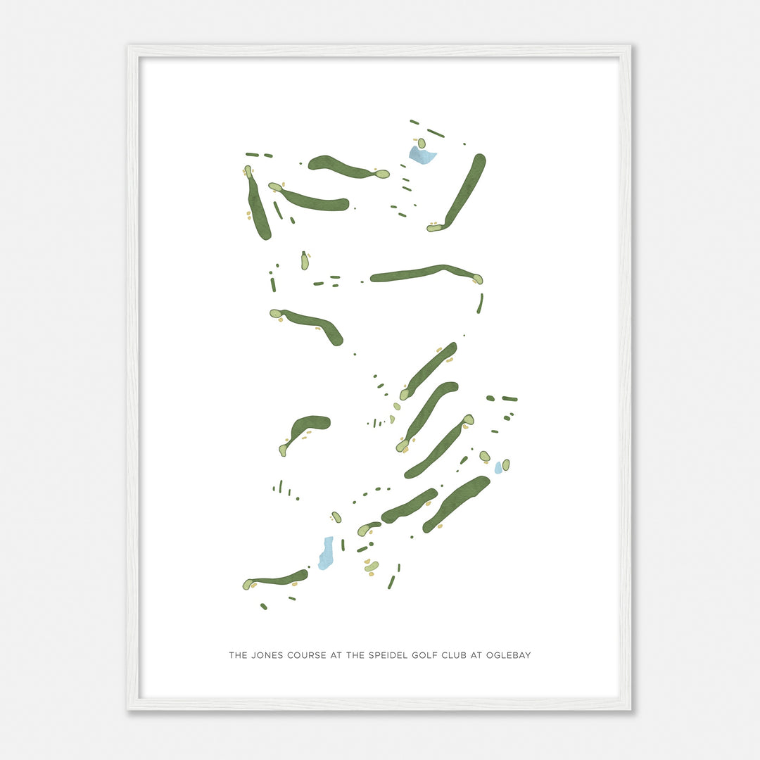 Print of The Jones Course At The Speidel Golf Club At Oglebay Modern Map