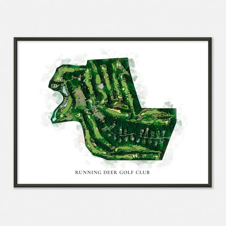 Print of Running Deer Golf Club Classic Map