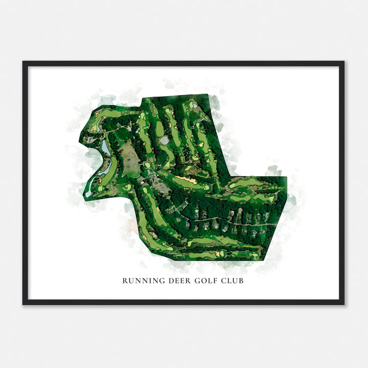 Print of Running Deer Golf Club Classic Map