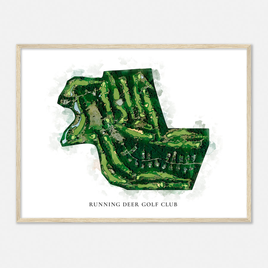 Print of Running Deer Golf Club Classic Map